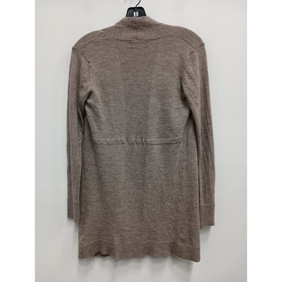 Cynthia Rowley Womens Cardigan Size Medium Brown Merino Wool Neutral Minimalist - Picture 5 of 6
